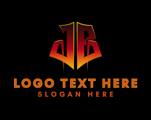 Band - Scary Letter JB Monogram logo design