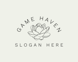 Lotus Flower Gardening Logo