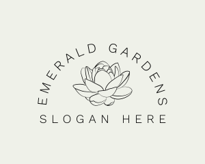 Lotus Flower Gardening logo design