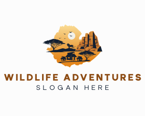 Ethiopia Wildlife Map logo design