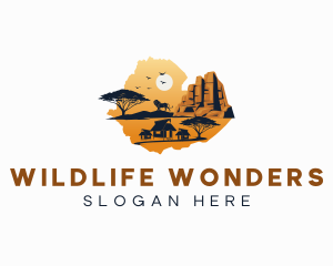 Ethiopia Wildlife Map logo design