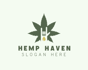 Marijuana Extract Oil logo design