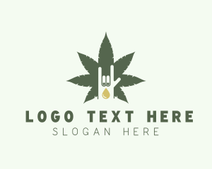 Weed - Marijuana Extract Oil logo design