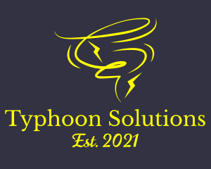 Typhoon - Scribble Hurricane Thunder logo design