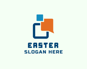 Tech - Digital Messaging App logo design