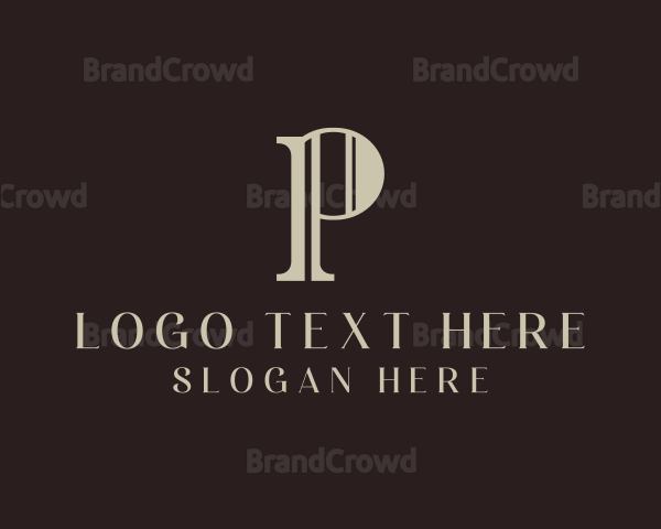 Minimalist Business Letter P Logo