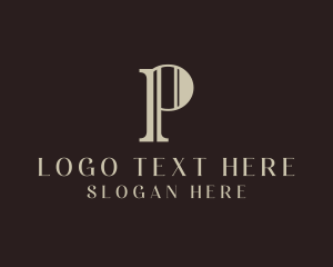 Minimalist Business Letter P logo design