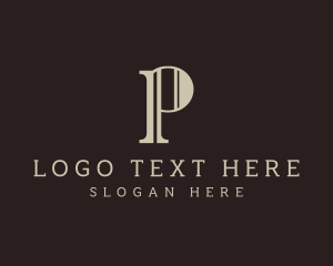 Studio - Minimalist Business Letter P logo design