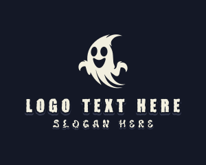 Ghost - Spooky Haunted Ghost logo design