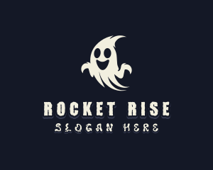 Spooky Haunted Ghost Logo
