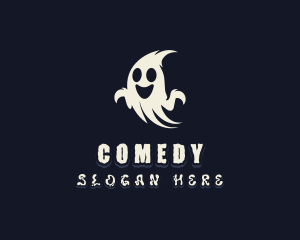 Spooky Haunted Ghost Logo