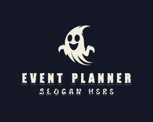 Spooky Haunted Ghost Logo