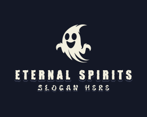 Spooky Haunted Ghost logo design