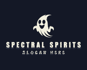 Spooky Haunted Ghost logo design