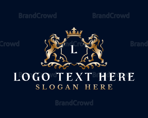 Premium Lion Crown Logo