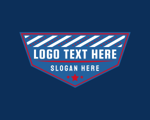 American - USA Patriotic Badge logo design