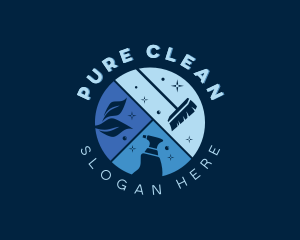 Housekeeping Sanitation Cleaning logo design