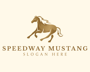 Mustang - Wild Mane Horse logo design