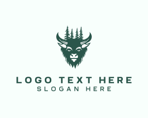 Eco - Native Wild Bison logo design