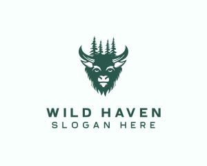  Wild Bison Forest logo design