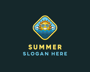 Summer Beach Sun logo design