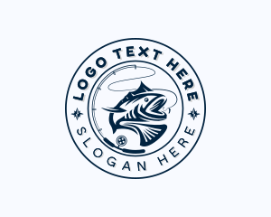 Trout - Sea Bass Marine Fishing logo design