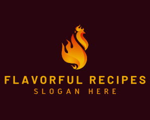 Flame Chicken Restaurant Logo