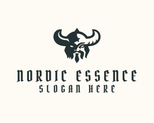 Viking Beard Mustache logo design