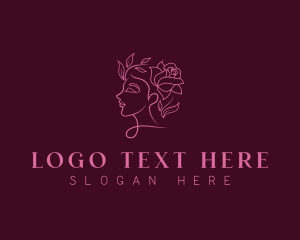 Cosmetology - Female Floral Beauty logo design