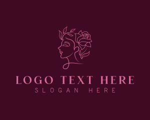 Face - Female Floral Beauty logo design