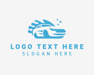 Car Cleaning - Sedan Car Wash Cleaner logo design