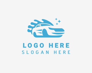 Sedan Car Wash Cleaner Logo