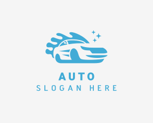 Sedan Car Wash Cleaner Logo