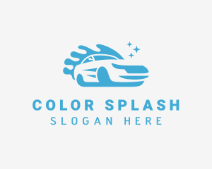 Sedan Car Wash Cleaner logo design