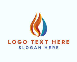 Cooling - Cooling Gas Flame logo design