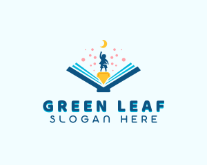 Daycare - Child Kindergarten Book logo design