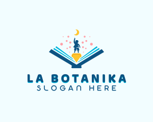 Storytelling - Child Kindergarten Book logo design