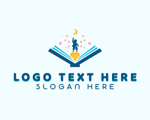 Child Kindergarten Book  Logo