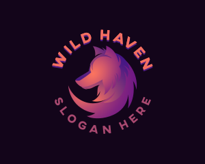 Wild Wolf Animal logo design