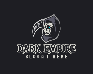 Spooky Skull Reaper logo design