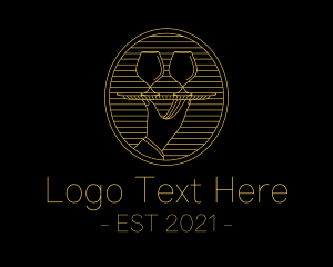 Waiter - Cocktail Bar Waiter logo design