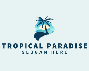 Hawaii - Hawaii Beach Summer Wave logo design