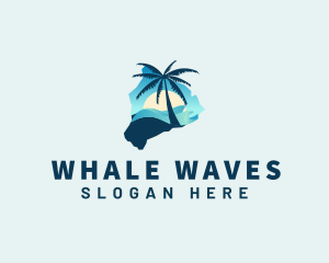 Hawaii Beach Summer Wave  logo design