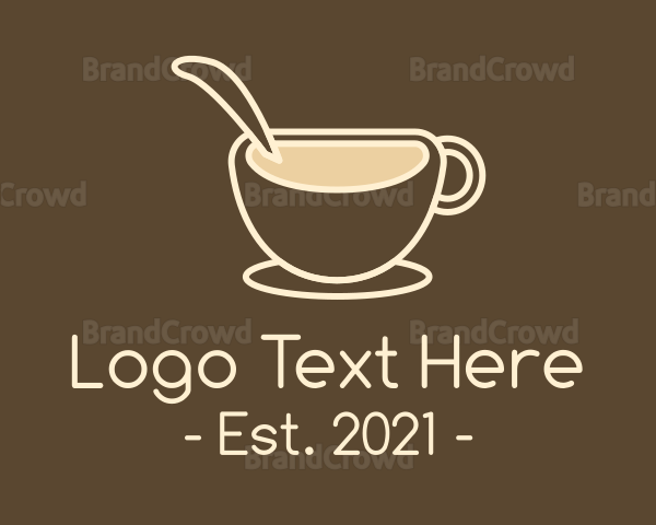 Brewed Coffee Cup Logo