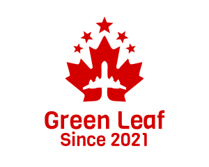 Airplane Maple Leaf logo design