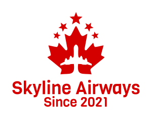 Airplane Maple Leaf logo design