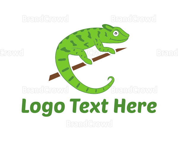 Green Chameleon Zoo Logo