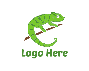 Green Chameleon Zoo Logo