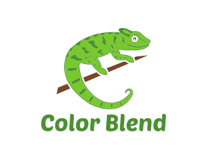 Green Chameleon Zoo logo design