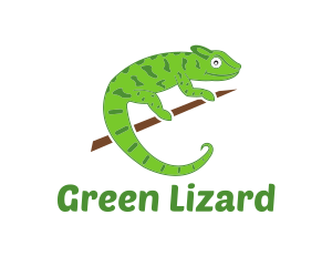Green Chameleon Zoo logo design